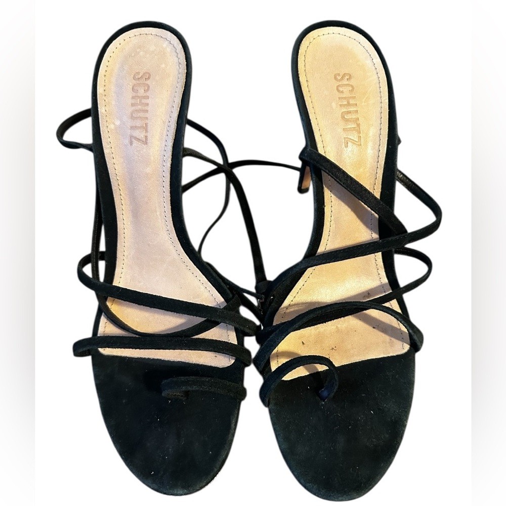 Schutz Strappy Kitten Heels